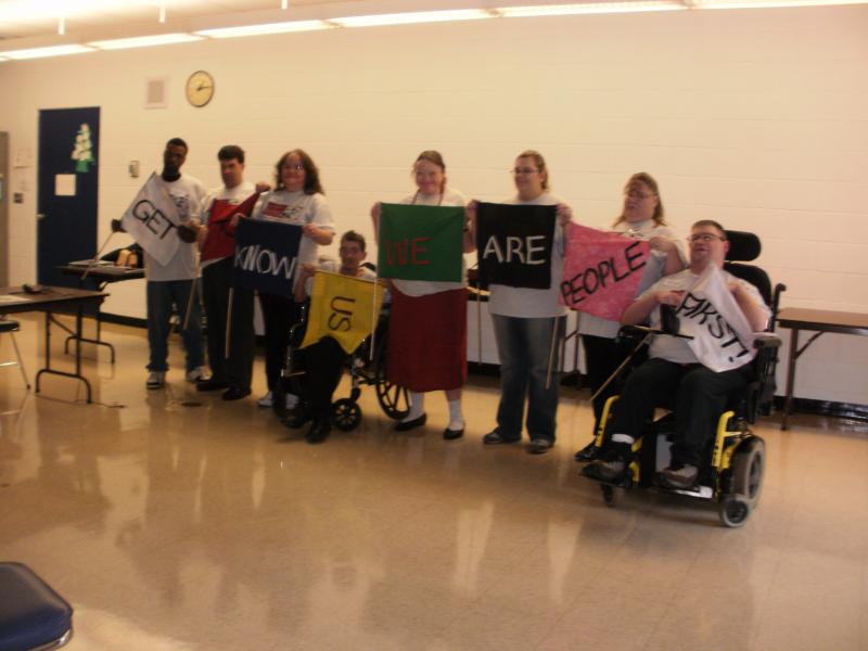 Members of PF of Licking County perform a skit for various groups (2012)